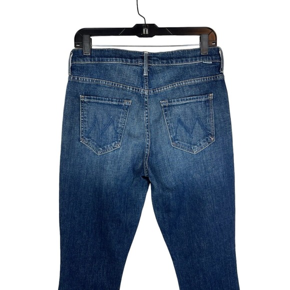 Mother Denim Stunner Fray Skinny Jeans Size 28 Button Fly High Rise Dark Wash - Picture 5 of 11